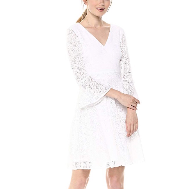 Womens Bell Sleeve Surplus Fit Flare Dress Womens Bell Sleeve Surplus Fit Flare Dress